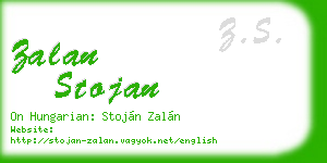 zalan stojan business card