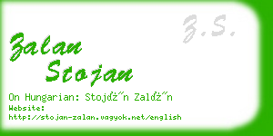 zalan stojan business card